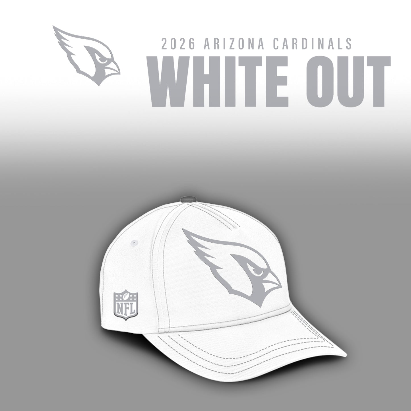 Arizona Cardinals 2026 White Out Limited Edition T-Shirt