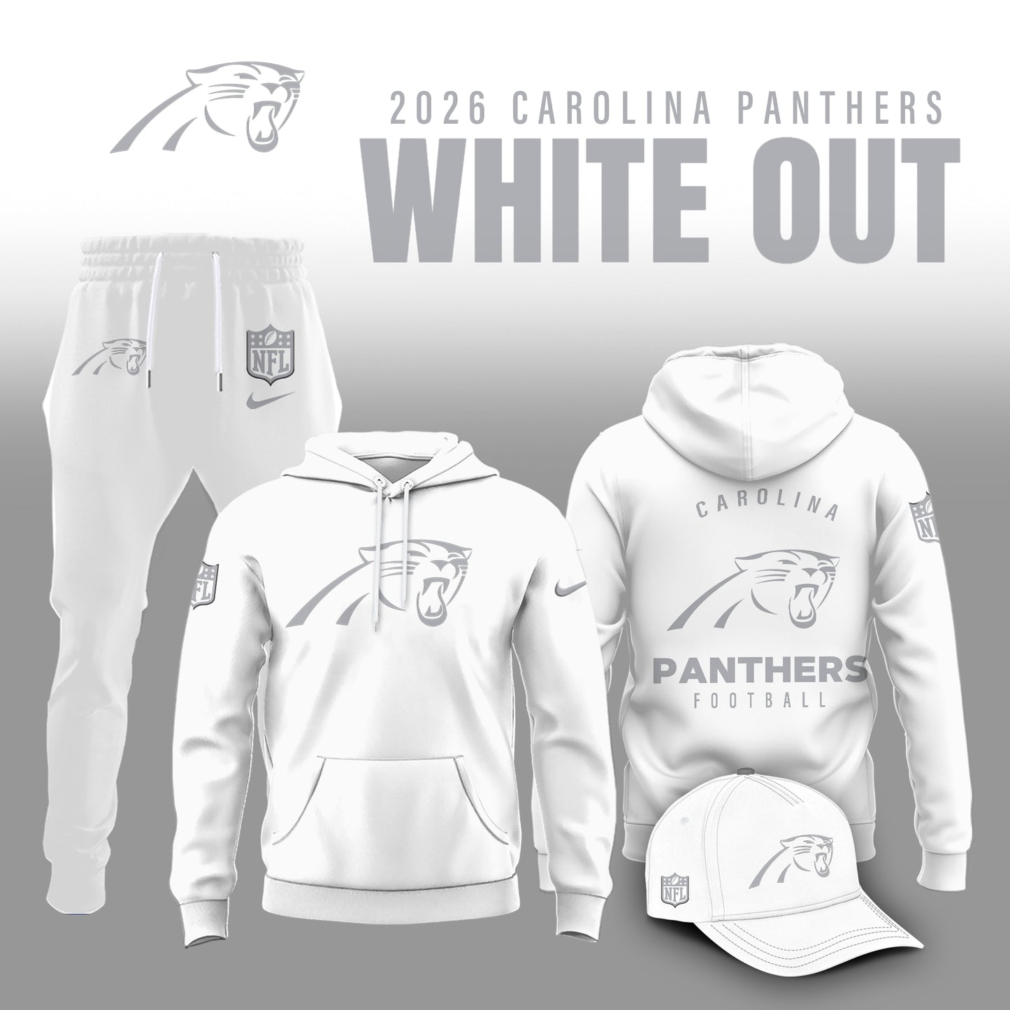 Carolina Panthers 2026 White Out Limited Edition Hoodie