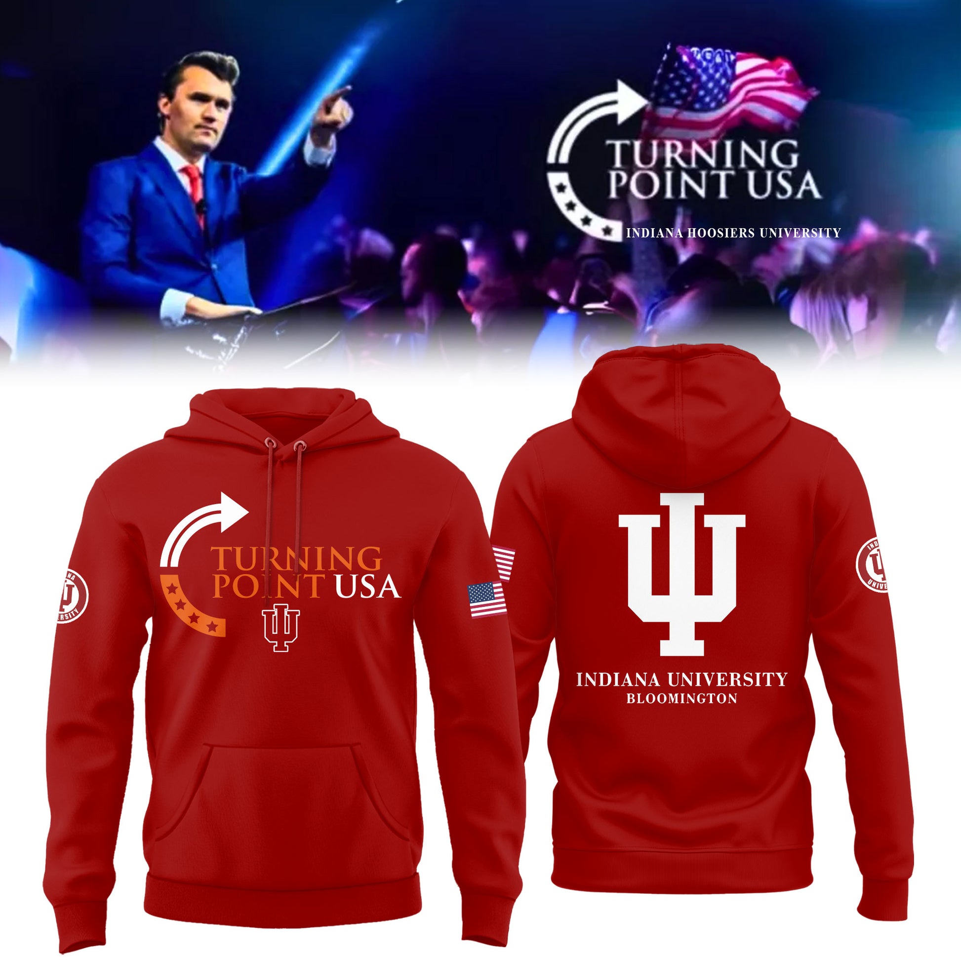 Limited Edition Indiana University x Turning Point USA Hoodie