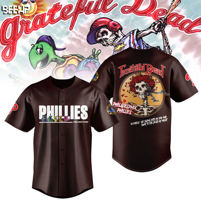 _.Philadelphia Phillies Grateful Dead Night Jersey V2