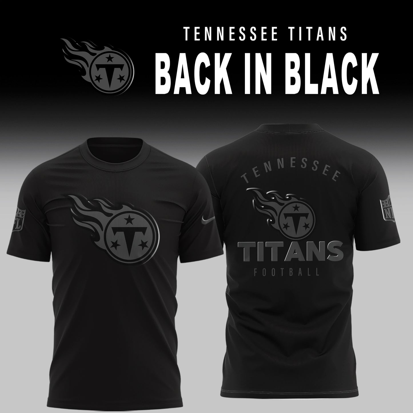 Tennessee Titans 2025 Back In Black Limited Edition T-Shirt
