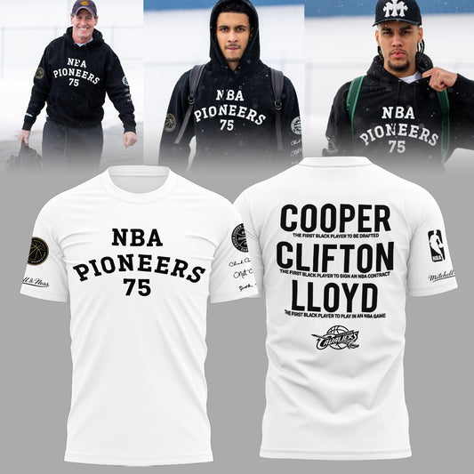Cleveland Cavaliers 75th Anniversary Cooper Clifton Lloyd Pioneers Limited Edition T-Shirt
