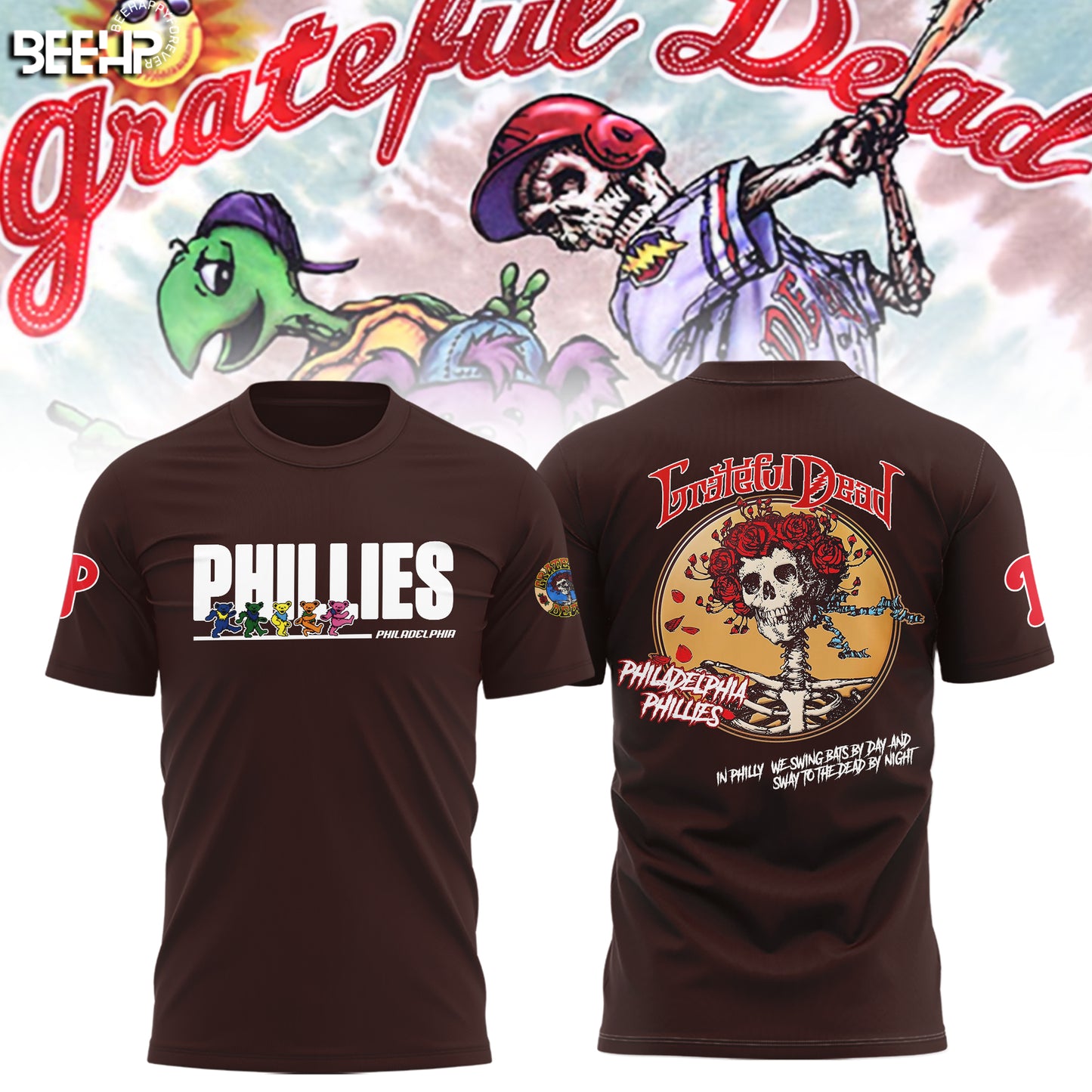 _.Philadelphia Phillies Grateful Dead Night Hoodie V2