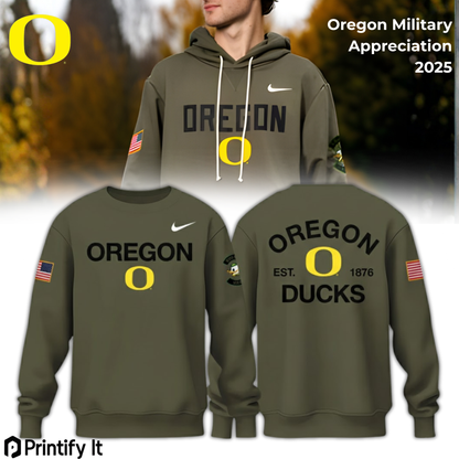 Oregon Ducks 2025 Military Appreciation Limited Edition Sweater