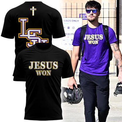 Special Edition Tigers JESUS WON Black TShirt-AB041125500