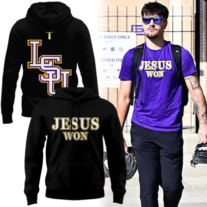Limited Edition Tigers JESUS WON Black Hoodie-AB041125504