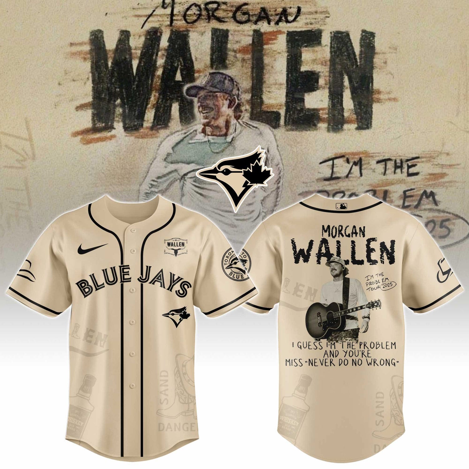 Limited Edition Toronto Baseball 'I'm The Problem Tour 25' MG Jersey-AB0907250004