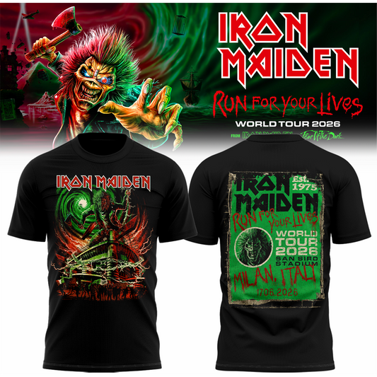 Limited Edition Run For Your Lives 2026 At San Siro Stadium Milan T-Shirt