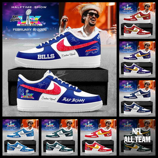 Halftime Show Super Bowl LX AF1 Sneakers – All Teams (Custom Name)