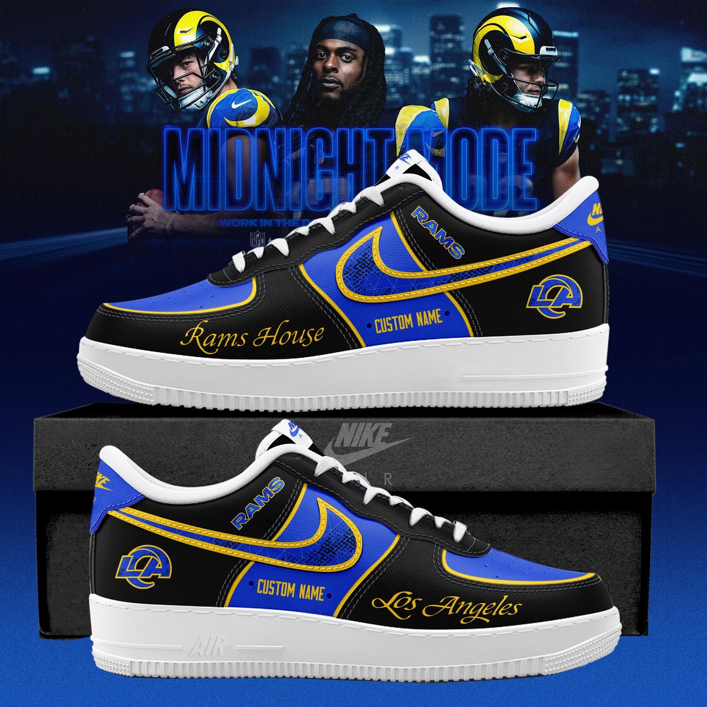 _ Los Angeles Rams Midnight Blue 2025 Rivalries Special AF1 Sneaker