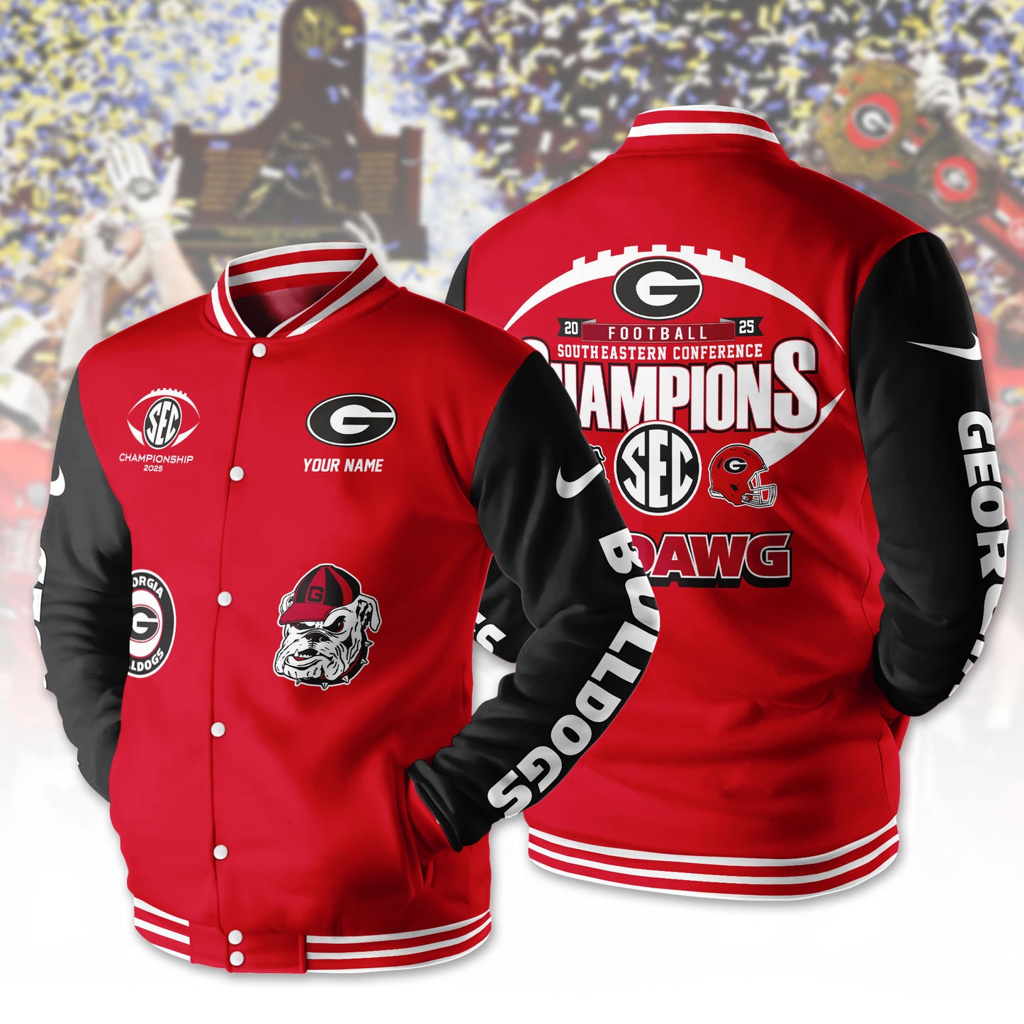 Georgia Bulldogs Premium Bomber Jacket - 2025 SEC Champions Editions v2