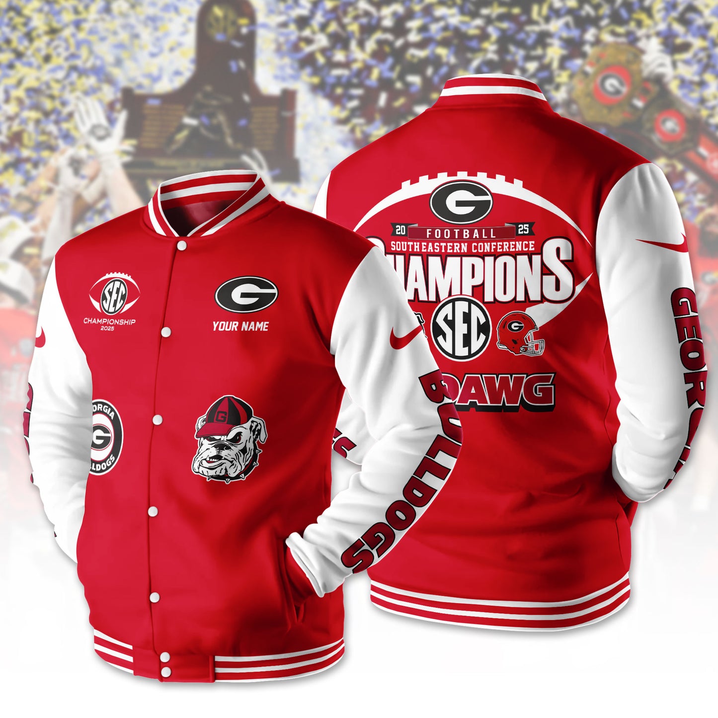 Georgia Bulldogs Premium Bomber Jacket - 2025 SEC Champions Editions v3