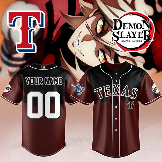 ,,,,Texas Rangers _  Limited Edition Demon Slayer Jersey 2025 (Custom Name &amp; Number)