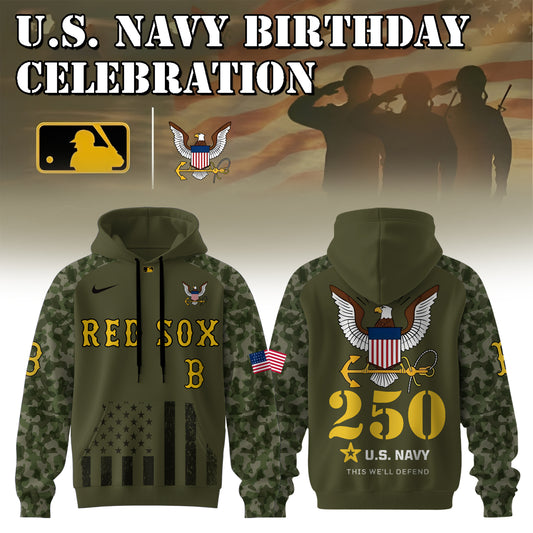 .Boston Red Sox – U.S. Navy 250th Birthday Celebration Hoodie