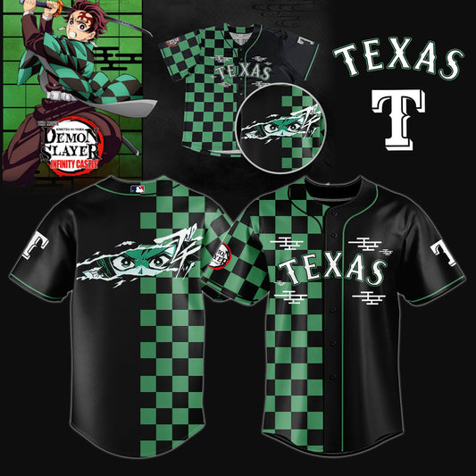 _Texas Rangers _  Limited Edition Demon Slayer Jersey 2025