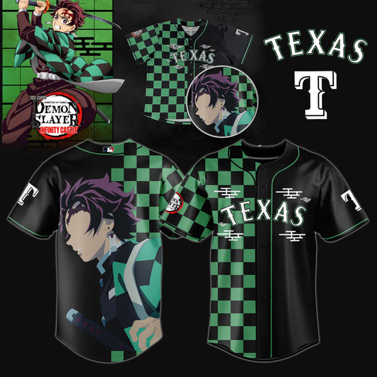 _Texas Rangers _  Limited Edition Demon Slayer Jersey 2025