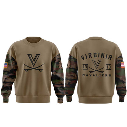 .Virginia Coach Tony Elliott Military Appreciation Combo Sweatshirt