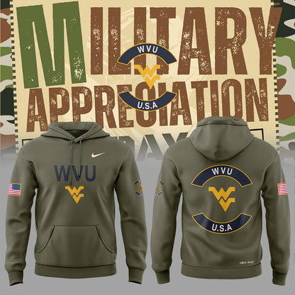 . West Virginia Military Appreciation 2025 Combo Hoodie