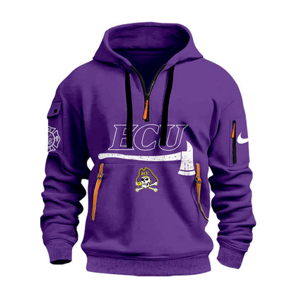 East Carolina Firefighter Application Day Zip 1/4 Hoodie