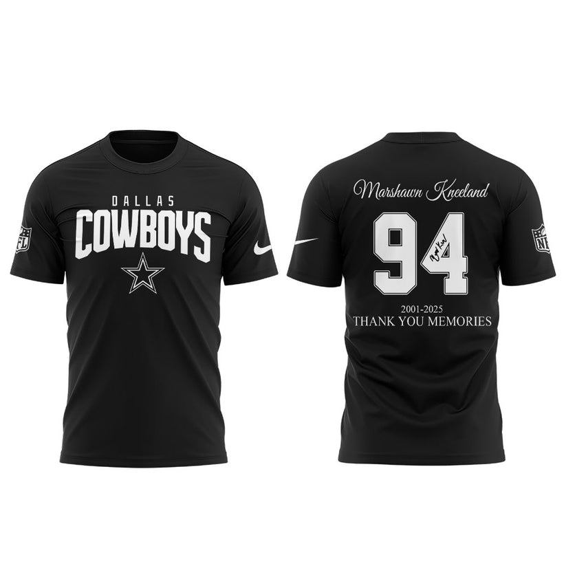 Dallas Cowboys 2025 Marshawn Kneeland Thank You Memories 2025 Combo TShirt