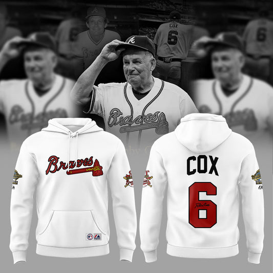 Legendary Braves Bobby Cox thanks you for memories Hoodie White