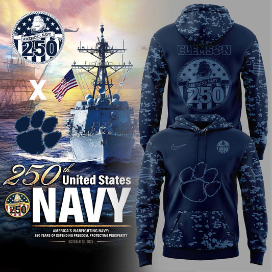 Limited Edition C Football Navy 250th Celebration Hoodie