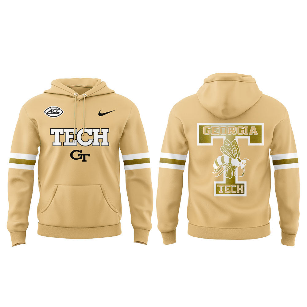 .   Georgia Tech Football Sting Em Gold Uniform 2025 Combo Hoodie