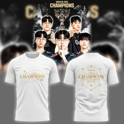 Limited Edition T1 6Time World Champions V6 Combo T-Shirt