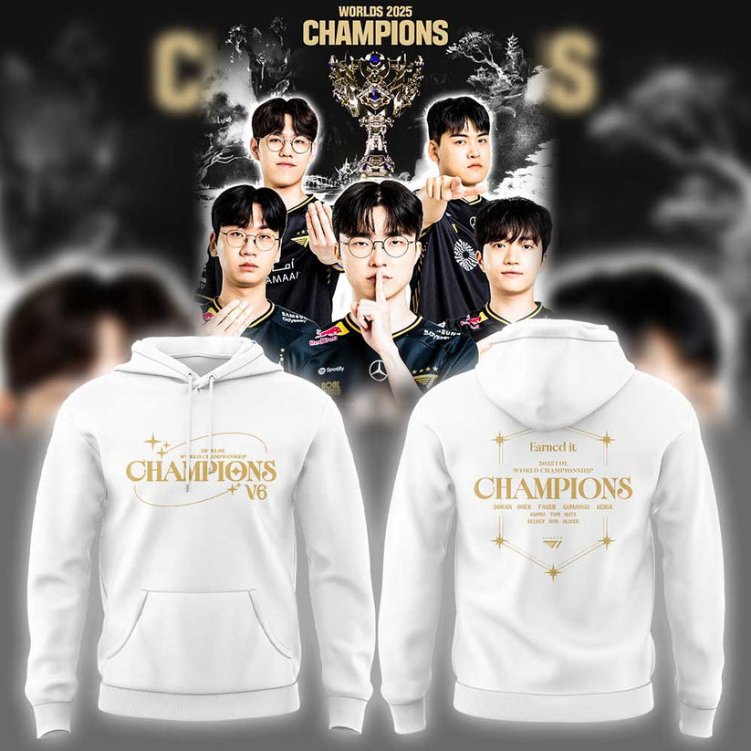 T1 World Champions V6 2025 Limited Edition Combo Hoodie