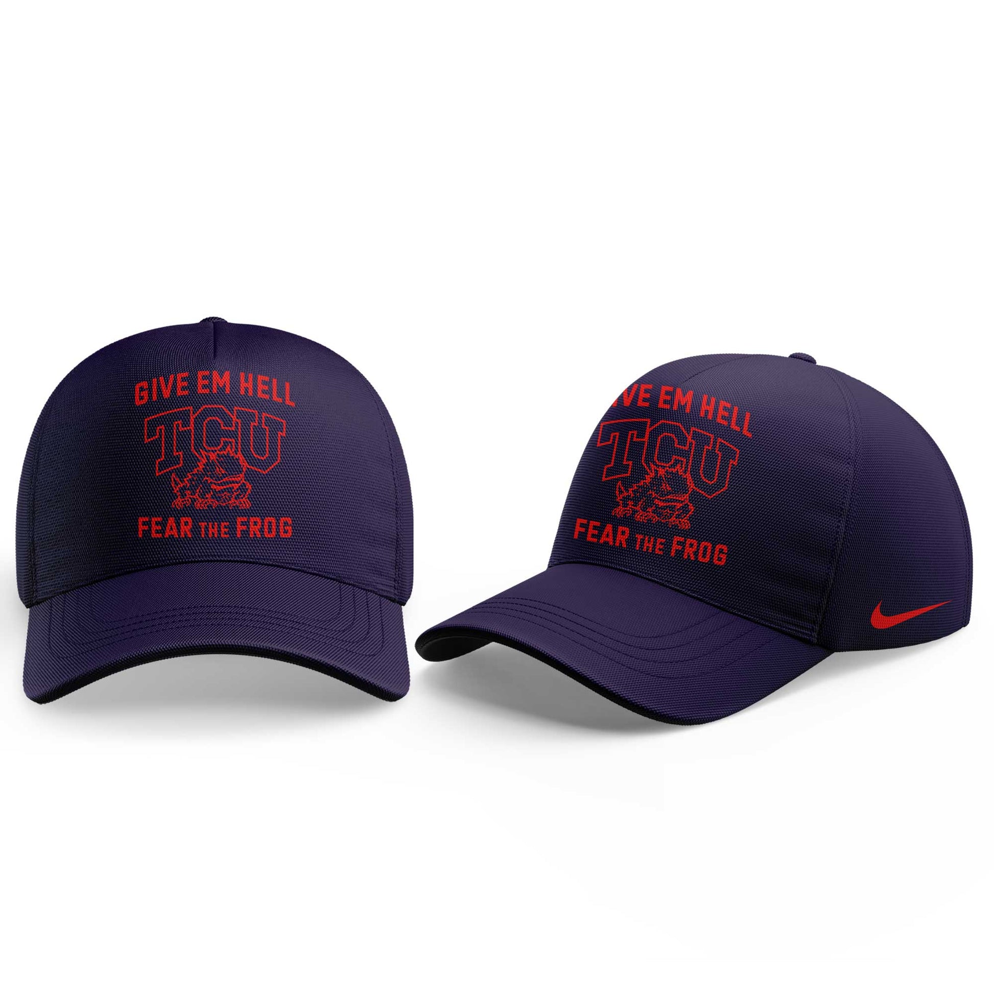.    TCU Give em Hell, Fear the Frog Combo Shirt