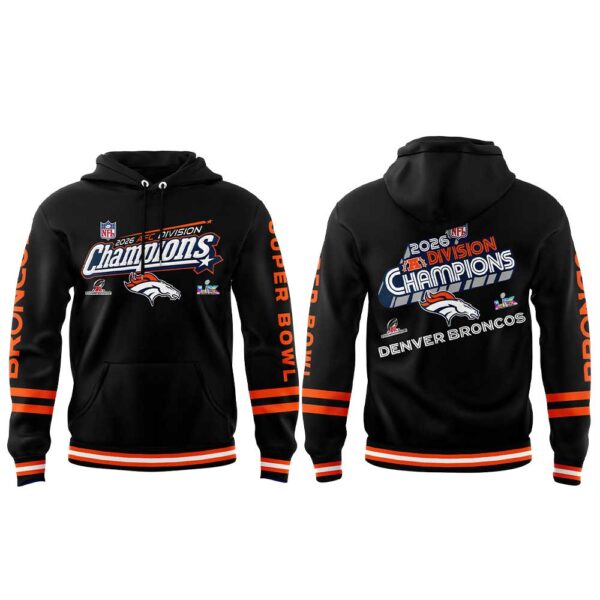 D Broncos 2026 AFC Division Champions Black Hoodie