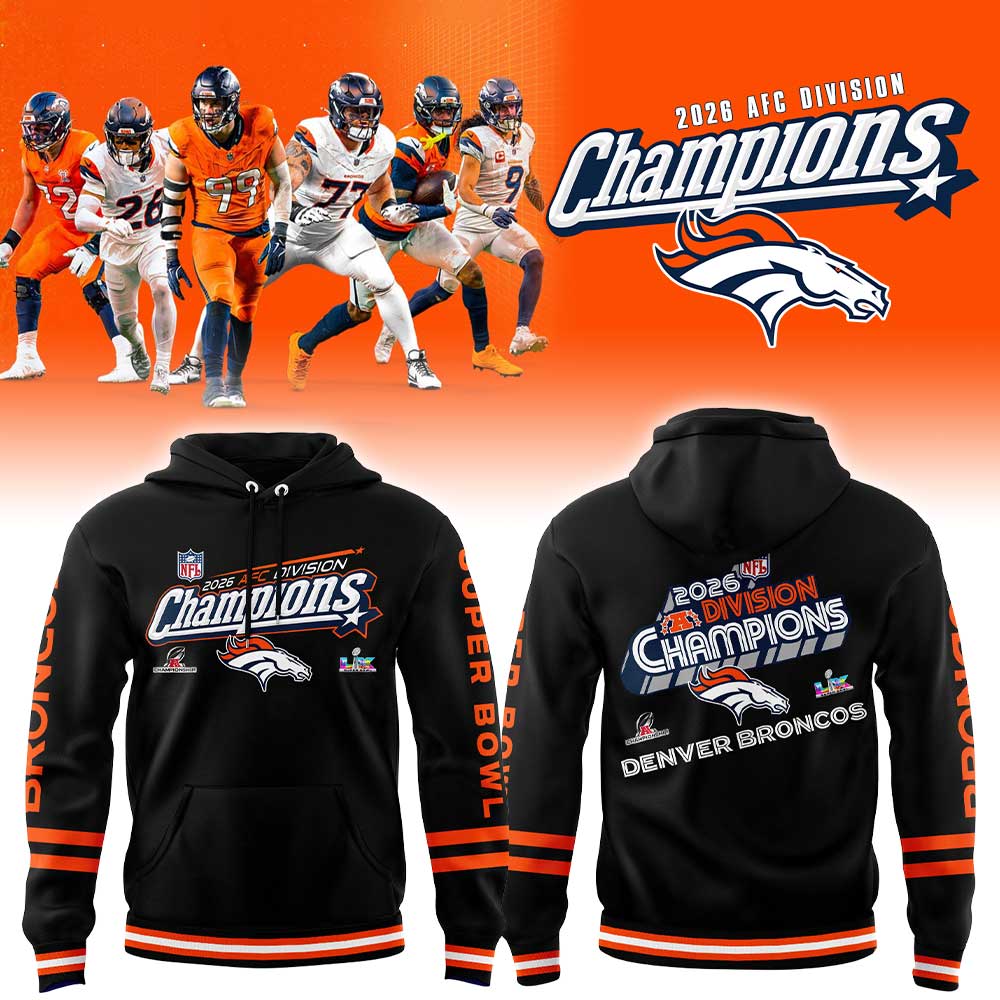 D Broncos 2026 AFC Division Champions Black Hoodie