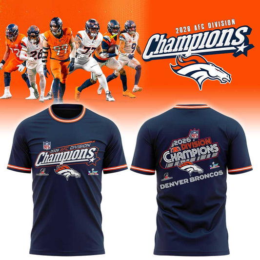 D Broncos 2026 AFC Division Champions Blue Shirt