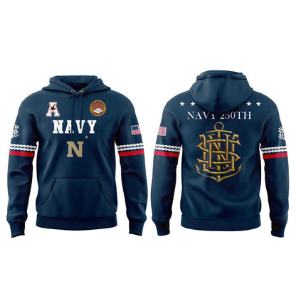 Navy Midshipmen 250th Anniversary Uniform Sideline Collection Replica Hoodie