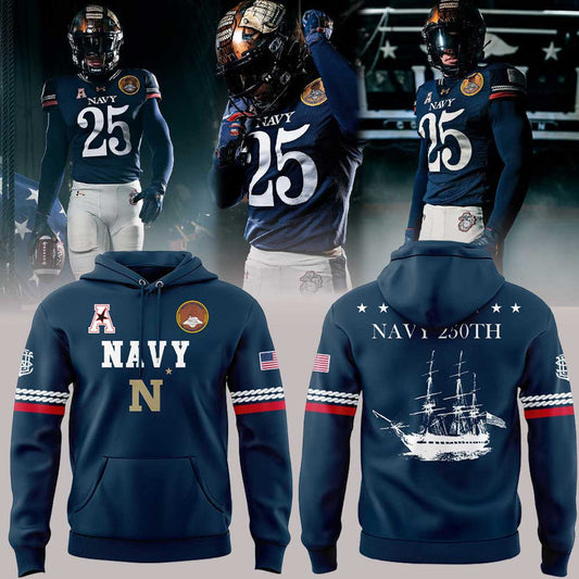 Navy Midshipmen 250th Anniversary Uniform Sideline Collection Replica Hoodie