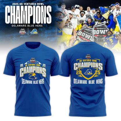 Delaware Fightin’ Blue Hens 2025 68 Ventures Bowl Champions T-shirt