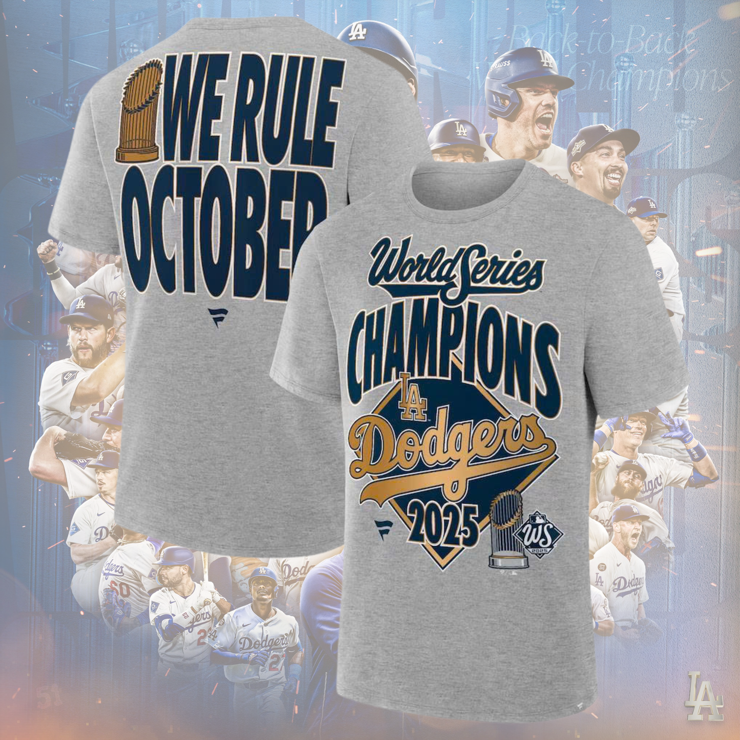 Los Angeles Dodgers 2025 World Series Locker T-shirt