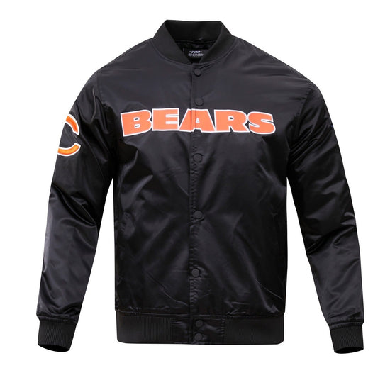 "FREE SHIPPING" - CHICAGO BEARS BIG LOGO MEN'S SATIN Black 3D Printed Bomber