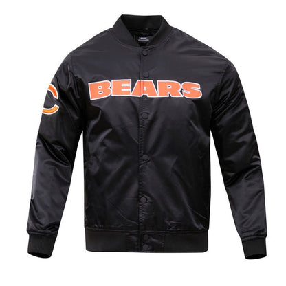 "FREE SHIPPING" - CHICAGO BEARS BIG LOGO MEN'S SATIN Black 3D Printed Bomber