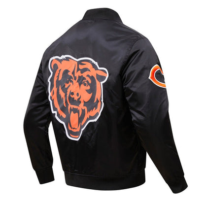 "FREE SHIPPING" - CHICAGO BEARS BIG LOGO MEN'S SATIN Black 3D Printed Bomber