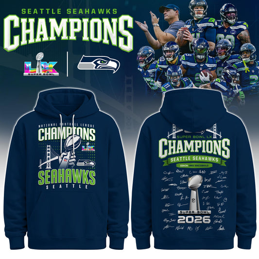Seattle Seahawks Super Bowl LX Champions Limited Edition Hoodie