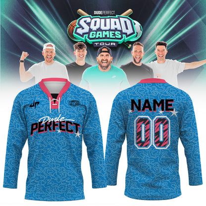 Dude Perfect – Squad Games Tour 2026 Customize Hockey Jersey