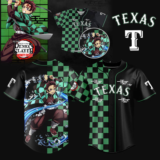 _Texas Rangers _  Limited Edition Demon Slayer Jersey 2025