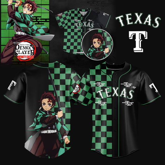 _Texas Rangers _  Limited Edition Demon Slayer Jersey 2025