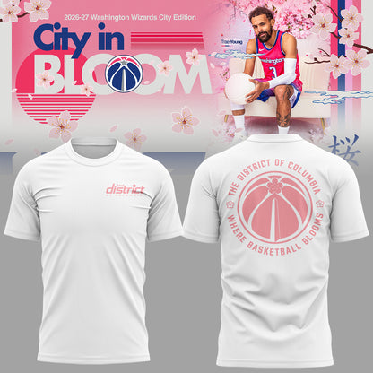 Washington Wizards Merch - Cherry Blossom T-Shirt - City In Bloom Collecions
