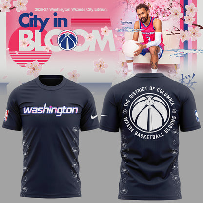 Washington Wizards Merch - Cherry Blossom T-Shirt - City In Bloom Collecions
