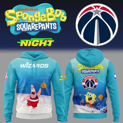 Washington Wizards Merch - SpongeBob SquarePants Hoodie - City In Bloom Collecions