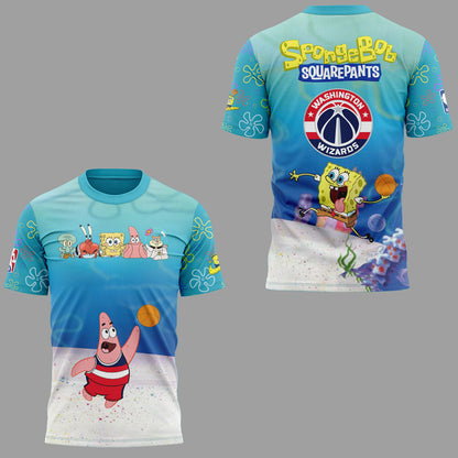 Washington Wizards Merch - SpongeBob SquarePants T-Shirt - City In Bloom Collecions