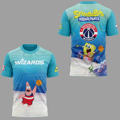 Washington Wizards Merch - SpongeBob SquarePants T-Shirt - City In Bloom Collecions