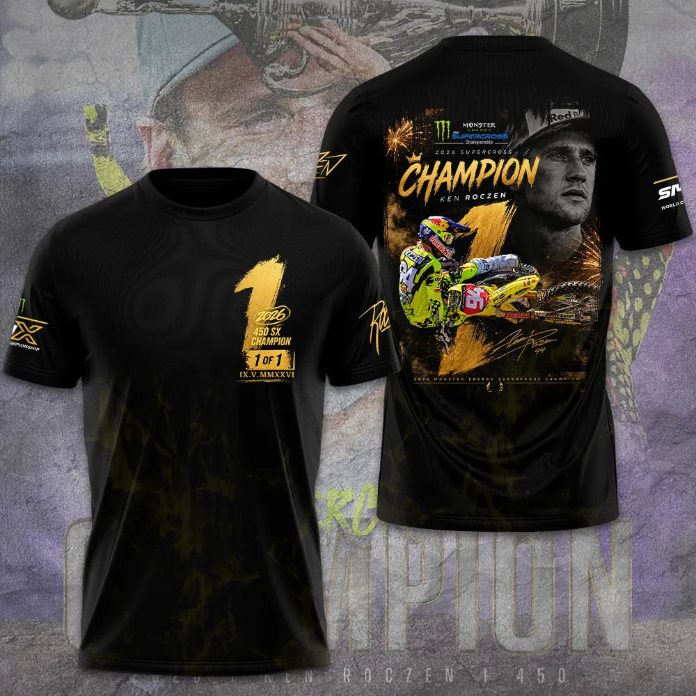 Limited Edition Ken Roczen 450SX Supercross Champion 2026 T-Shirt